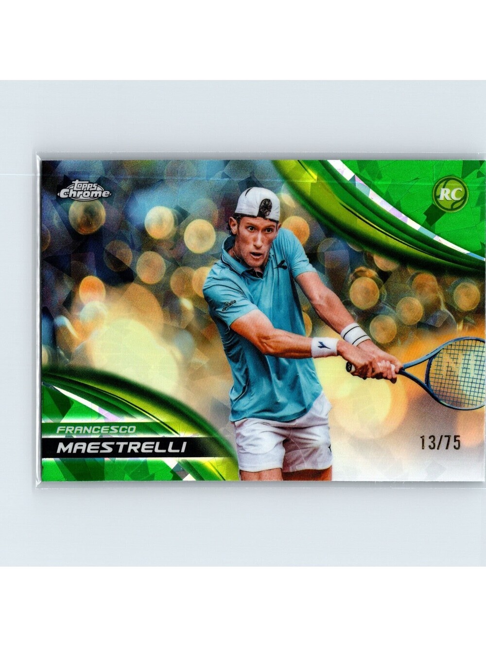 2025 Topps Chrome Sapphire Francesco Maestrelli RC #273 Green Refractor #/75